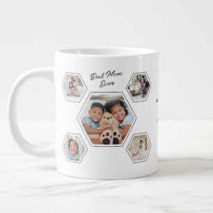Caneca De Café Grande Melhor Mãe do Mundo Dez Fotos Nomes Personalizados