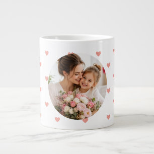 Caneca De Café Grande Melhor Mãe do Mundo Pequeno Coração Foto Dia das M