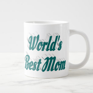 Caneca De Café Grande Melhor mensagem verde da mamãe
