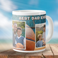 Melhor Pai Basquetebol Bola 3 Colagem de Fotos Pai