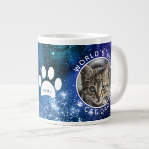 Caneca De Café Grande Melhor Pai de Gato do Mundo Espaço para Fotos de P