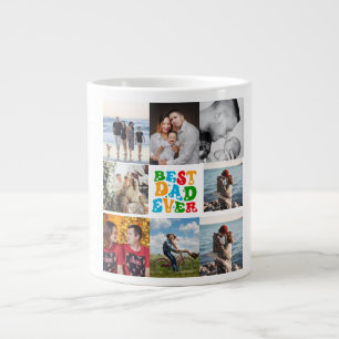 Caneca De Café Grande Melhor Pai de Todos os Tempos 8 Foto Colagem Perso