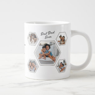 Caneca De Café Grande Melhor Pai do Mundo Dez Fotos Nomes Personalizados