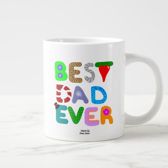 Caneca De Café Grande Melhor Pai Jumbo Mug (Direita)