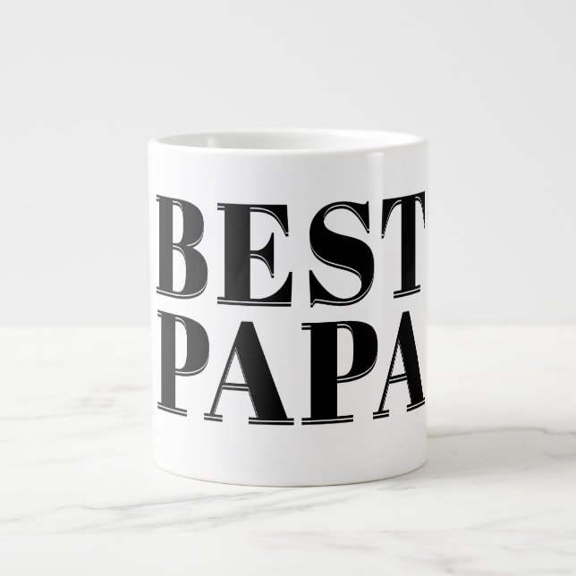 Caneca De Café Grande Melhor Papa (Frente)