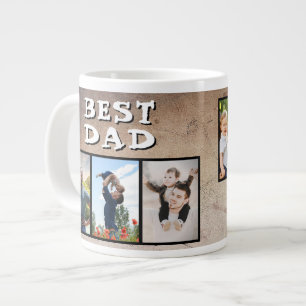 Caneca De Café Grande Melhor Papai Dia dos Pais Rustic 6 Foto 