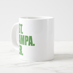 Caneca De Café Grande Melhor. Vovô. Nunca. (verde)