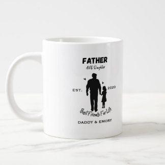 Caneca De Café Grande Melhores Amigos Personalizados Pai e Filha Para