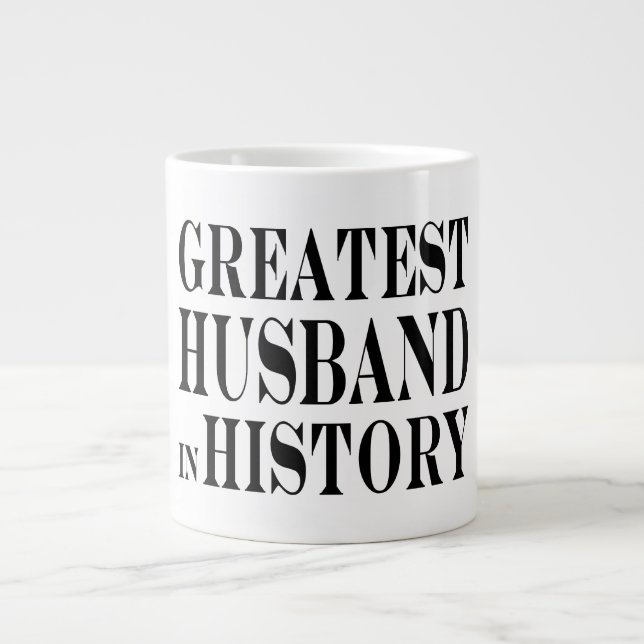 Caneca De Café Grande Melhores maridos: Maior Marido da História (Frente)