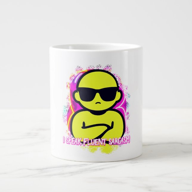 Caneca De Café Grande Meme de sarcasmo (Frente)