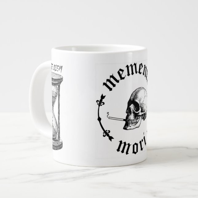 Caneca De Café Grande Memento Mori (Frente Esquerda)