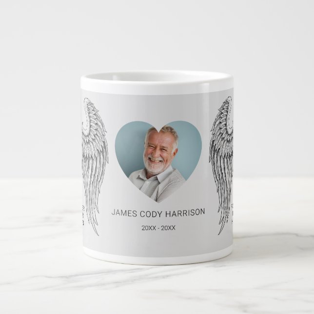 Caneca De Café Grande Memorial Wings Photo (Frente)