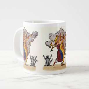 Caneca De Café Grande Menina das chamas do Struwwelpeter