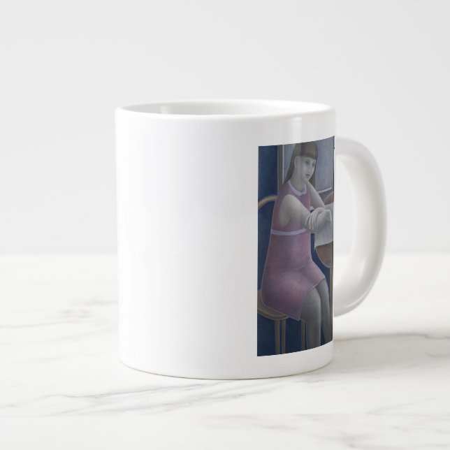 Caneca De Café Grande Menina Lendo 2008 (Frente Esquerda)