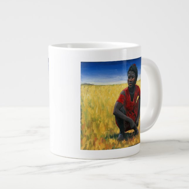 Caneca De Café Grande Menina no vermelho 1992 (Frente Esquerda)