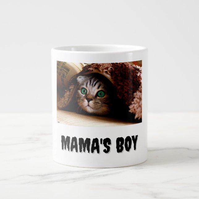 Caneca De Café Grande Menino da mamãe (Frente)