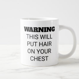 Caneca De Café Grande Mens Engraçados Fortes Cafeína Colocará Cabelo No