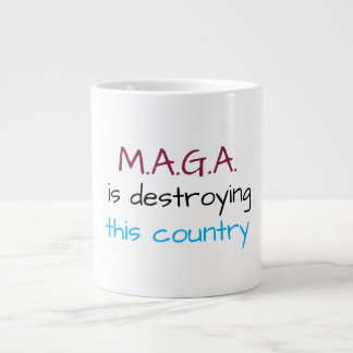 Caneca De Café Grande Mensagem anti-MAGA