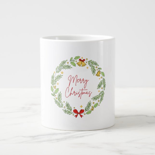 Caneca De Café Grande Merry Christmas (Frente)