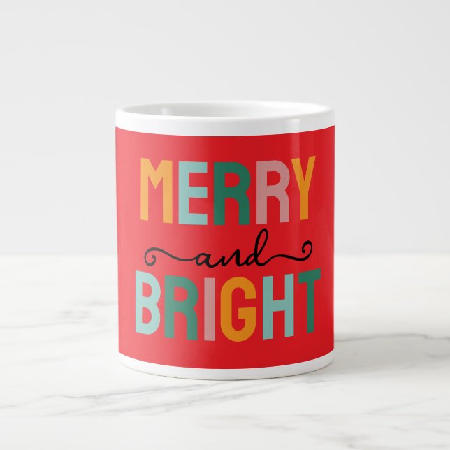 Caneca De Café Grande Merry Christmas Classical Unique Minimalist Plain (Frente)