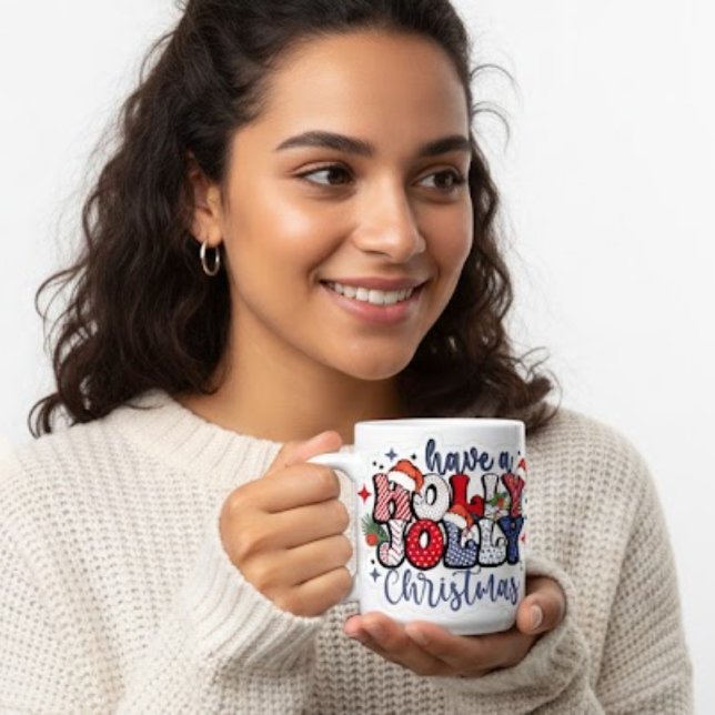 Caneca De Café Grande Merry Christmas Donut Design Ceramic Mug (Criador carregado)