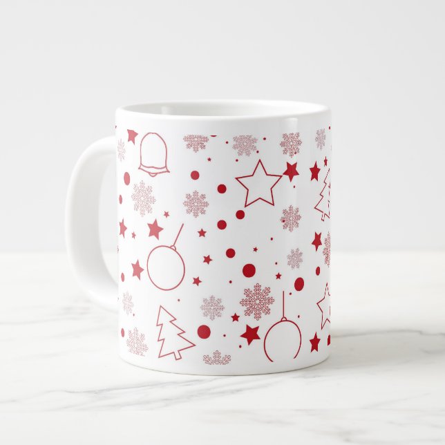 Caneca De Café Grande Merry Christmas Mug (Frente Esquerda)