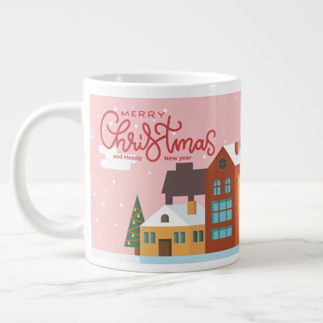 Caneca De Café Grande Merry Christmas Mug | Férias Festivas (Esquerda)
