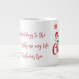 Caneca De Café Grande Merry Christmas Mug with Romantic Quote