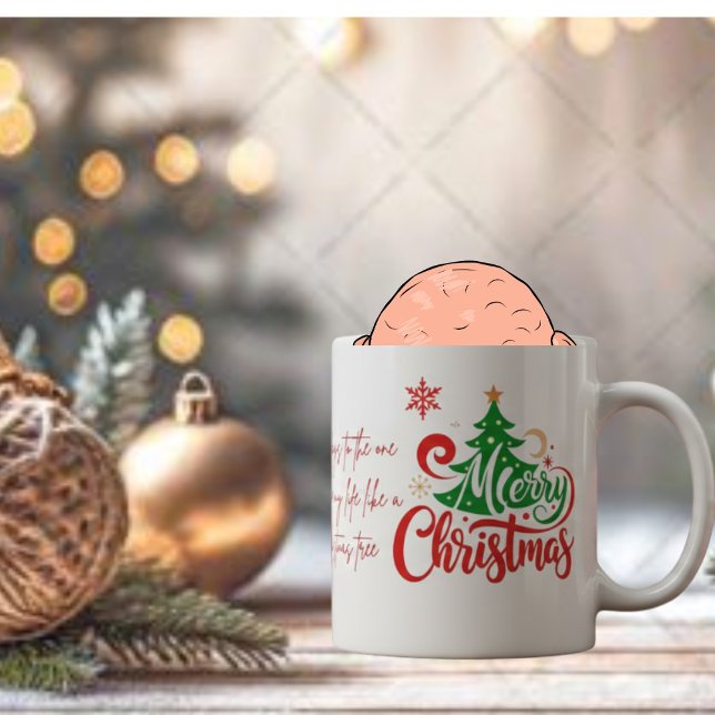 Caneca De Café Grande Merry Christmas Mug with Romantic Quote (Criador carregado)