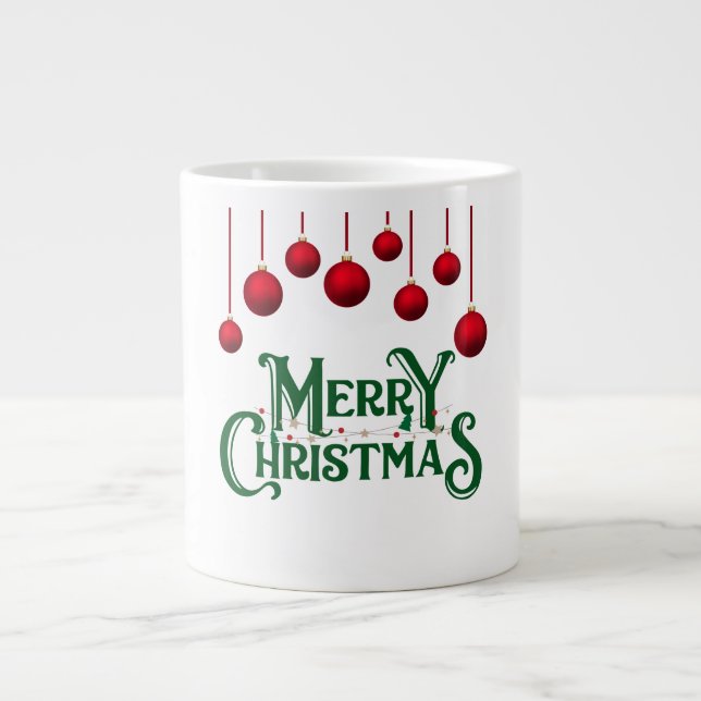 Caneca De Café Grande Merry Christmas Specialty Café Mug (Frente)