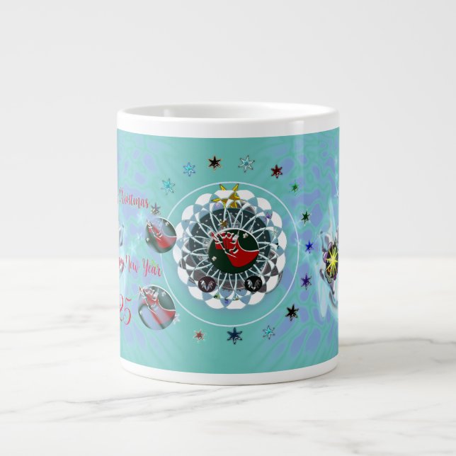 Caneca De Café Grande Merry Christmas Wind Specialty Mug (Frente)