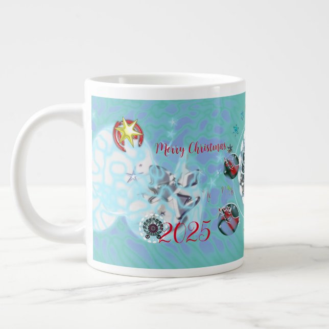 Caneca De Café Grande Merry Christmas Wind Specialty Mug (Esquerda)