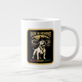 Caneca De Café Grande Mês da História Negra Arte Cultural do Bulldog Ame