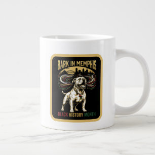 Caneca De Café Grande Mês da História Negra Arte Cultural do Bulldog Ame
