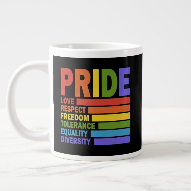 Caneca De Café Grande Mês do Orgulho LGBT (Esquerda)