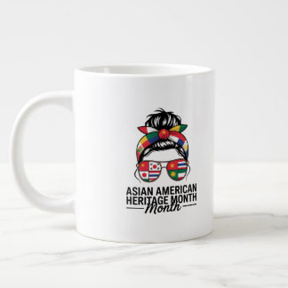 Caneca De Café Grande mês do patrimônio dos ilhéus asiáticos e pacifista