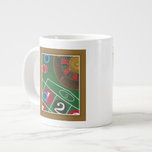 Caneca De Café Grande Mesa de rolha com calhas e rodas