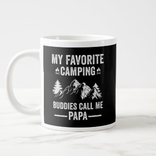 Caneca De Café Grande Meu Acampamento Favorito - Amigos Me Chamam de Pap
