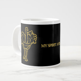 Caneca De Café Grande Meu Animal Espírito - Ostrich