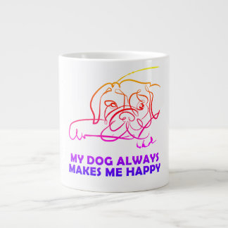 Caneca De Café Grande Meu cachorro sempre me faz feliz