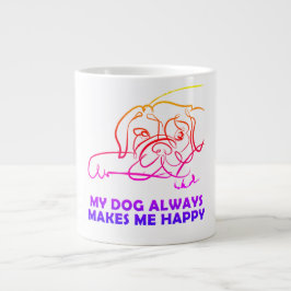 Caneca De Café Grande Meu cachorro sempre me faz feliz