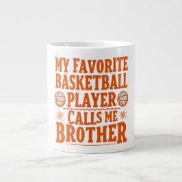 Caneca De Café Grande Meu Jogador De Basquete Favorito Me Chama De Irmão