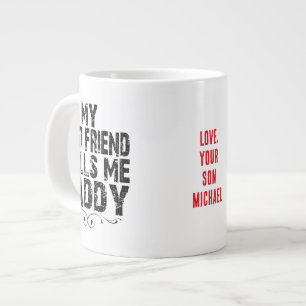 Caneca De Café Grande MEU MELHOR AMIGO ME CHAMA DE PAPAI presente amoros