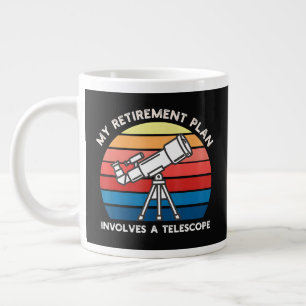 Caneca De Café Grande Meu Plano de Aposentadoria Envolve Um Telescópio