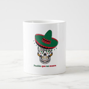 Caneca De Café Grande México Futebol Caveira 2026 - Paixão Que Não Morre