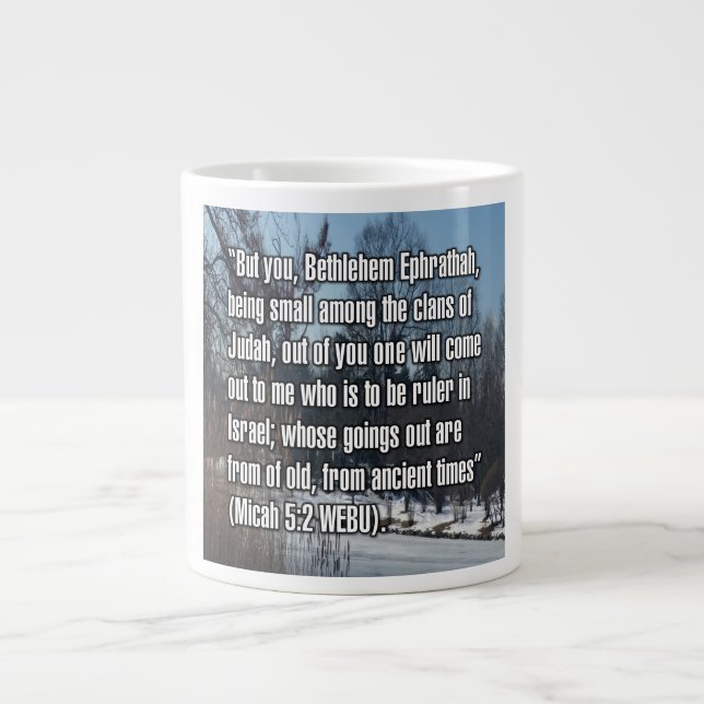 Caneca De Café Grande Micah 5:2 WEBU Mug (Frente)