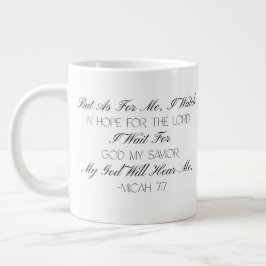 Caneca De Café Grande Micah 7:7 Hope Bible Verse Mug 