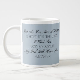 Caneca De Café Grande Micah 7:7 Hope Bible Verse Mug 
