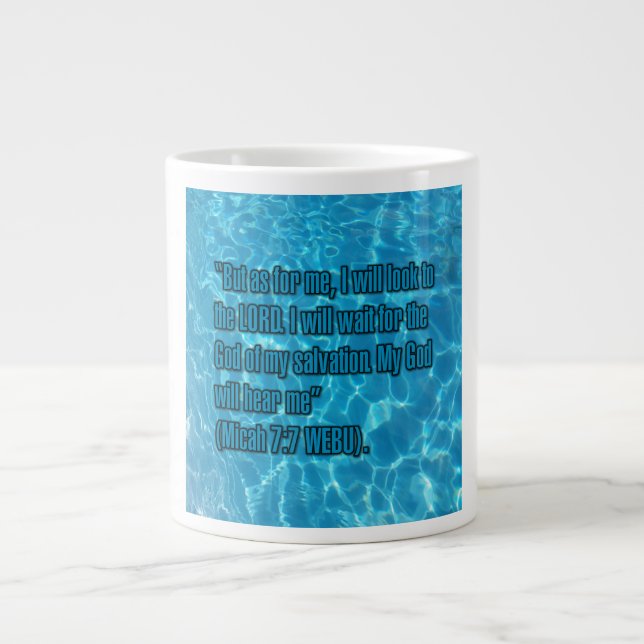 Caneca De Café Grande Micah 7:7 WEBU Mug (Frente)