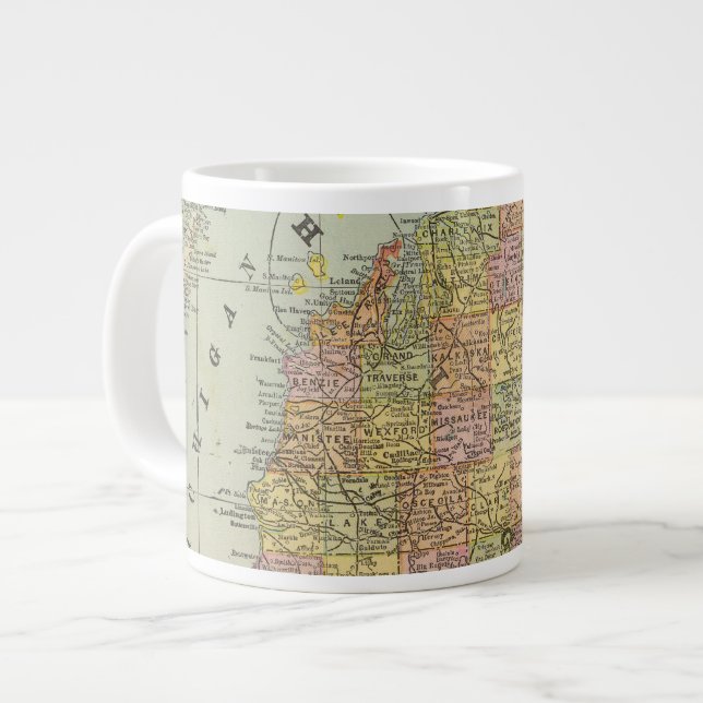 Caneca De Café Grande Michigan 3 (Frente Esquerda)